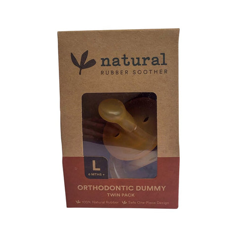 Nat Rubber Soother Orthodontic Dummy Large Twin