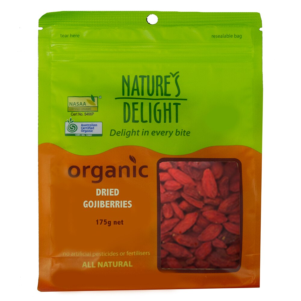 Natures Delight Organic Goji Berries Dried 175g