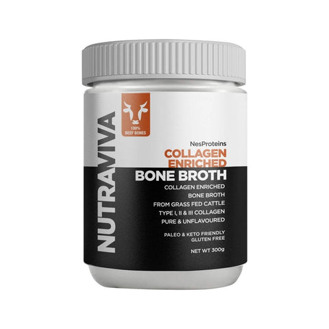 Nutraviva Bone Broth Beef Collagen Enriched Pure 300g