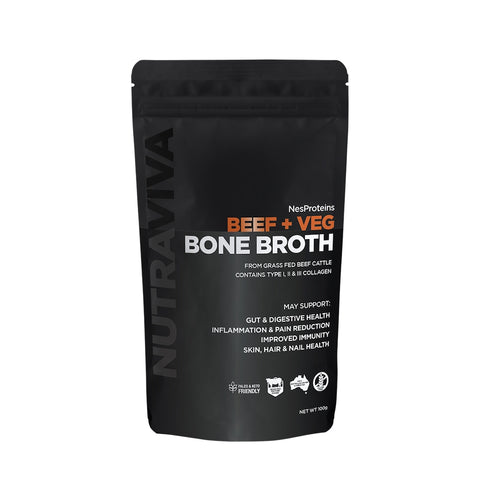 Nutraviva Bone Broth Beef Plus Veg 100g