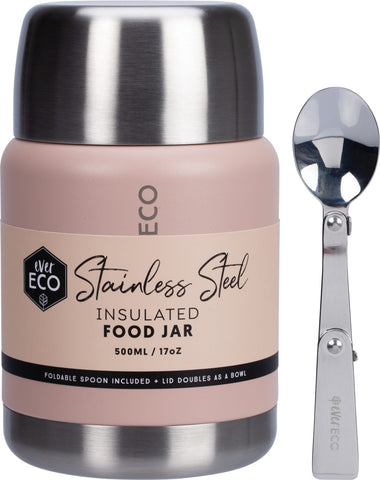 Insulated Stainless Steel Food Jar Rose 500ml