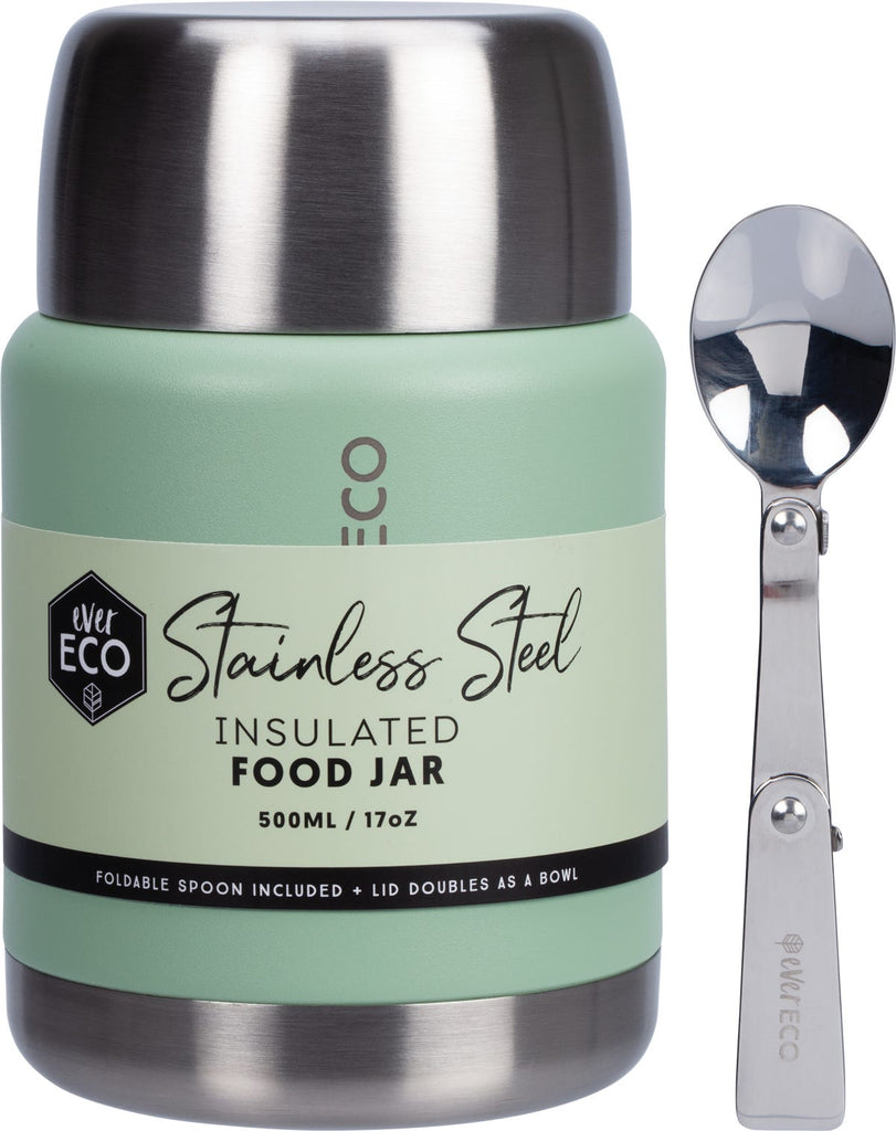 Insulated Stainless Steel Food Jar Sage 500ml