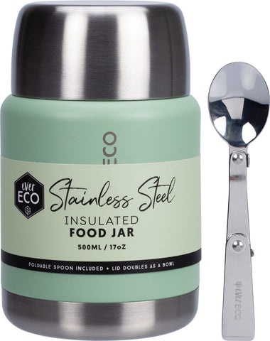 Insulated Stainless Steel Food Jar Sage 500ml
