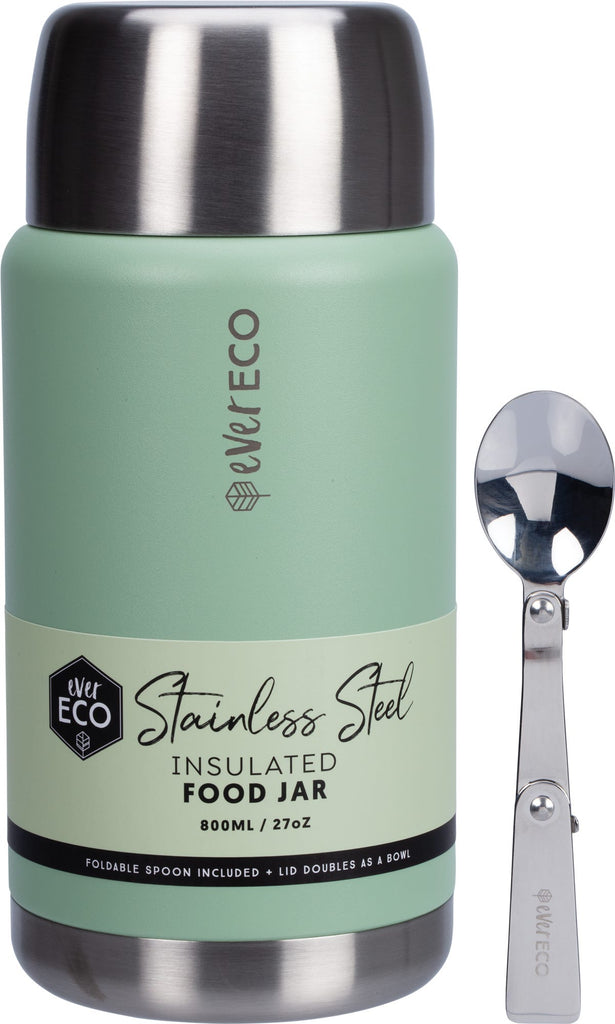 Insulated Stainless Steel Food Jar Sage 800ml