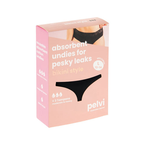 Pelvi Underwear Leakproof Bikini Black L
