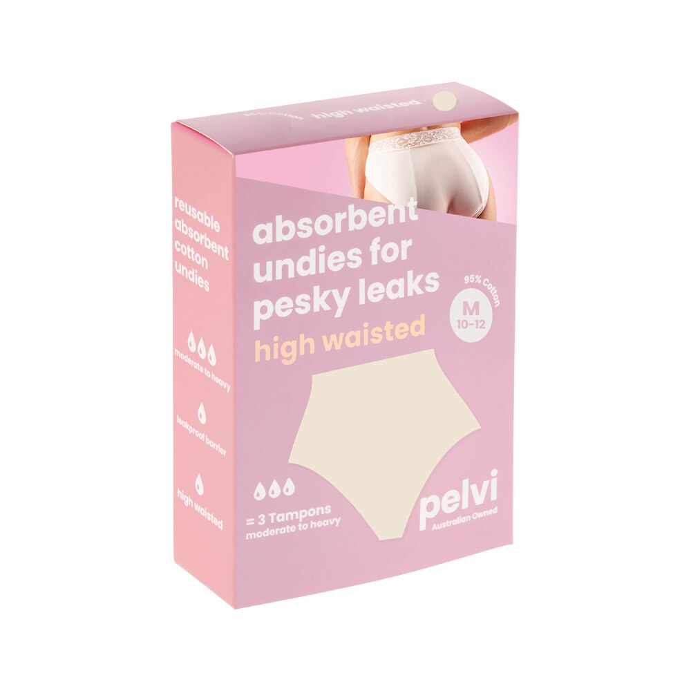 Pelvi Underwear Leakproof Full Brief Beige M