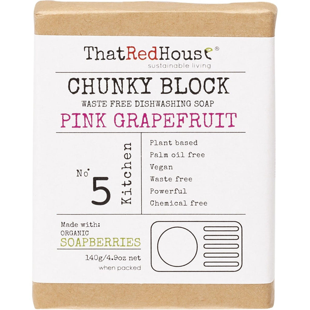 Chunky Block Dishwashing Soap Pink Grapefruit 140g