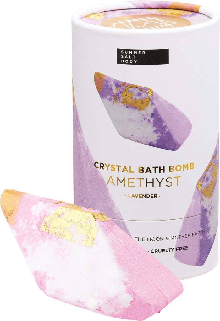 Crystal Bath Bomb Amethyst Lavender 110g