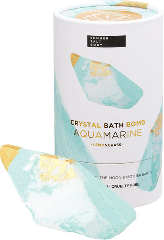 Crystal Bath Bomb Aquamarine Lemongrass 110g