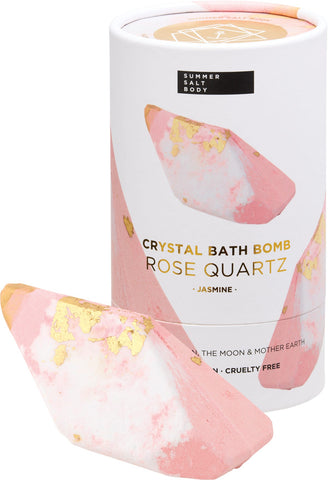 Crystal Bath Bomb Rose Quartz Jasmine 110g