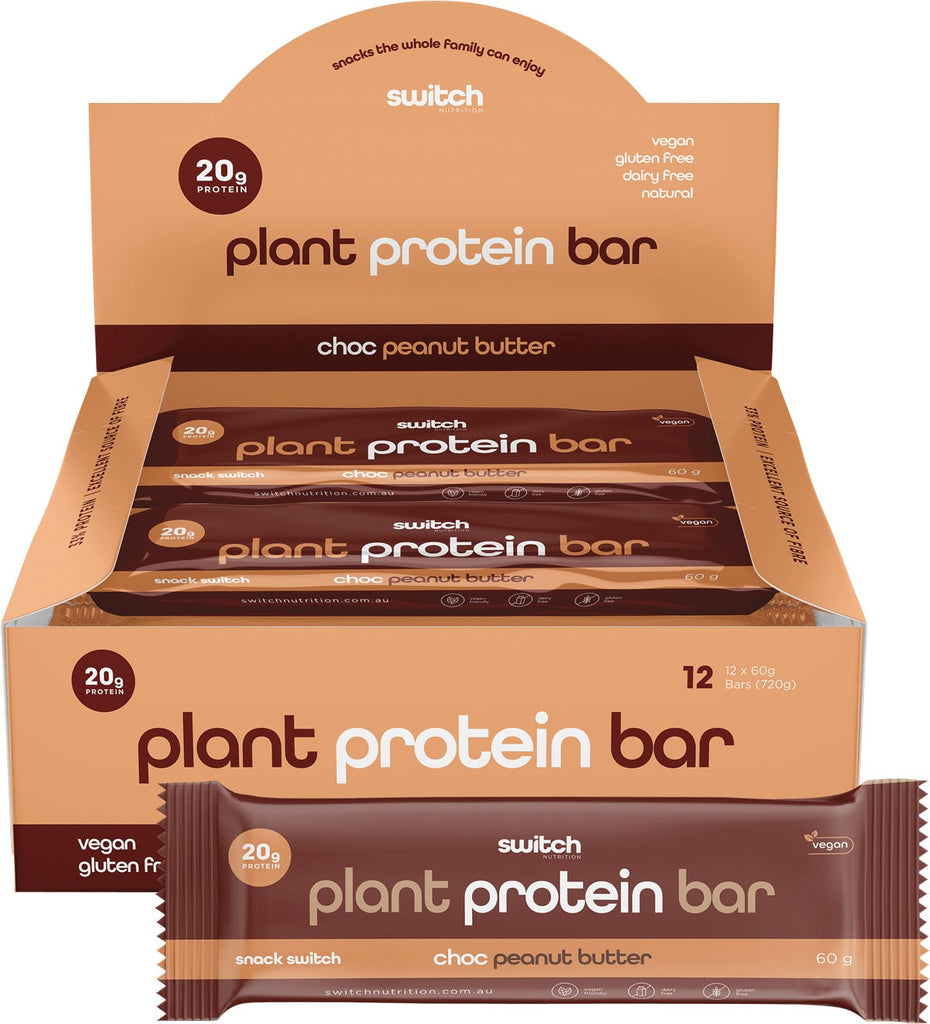 Plant Protein Bar Choc Peanut Butter 12x60g