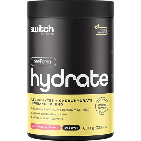 Hydrate Perform Electrolytes & Carbs Kiwi Watermelon 600g