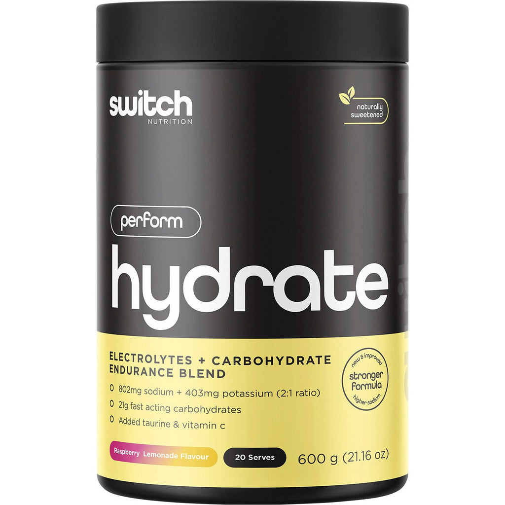 Hydrate Perform Electrolytes & Carbs Raspberry Lemonade 600g