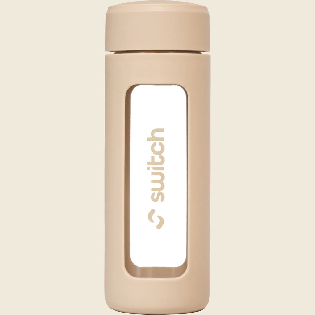 Glass Water Bottle with Tea Strainer 460ml
