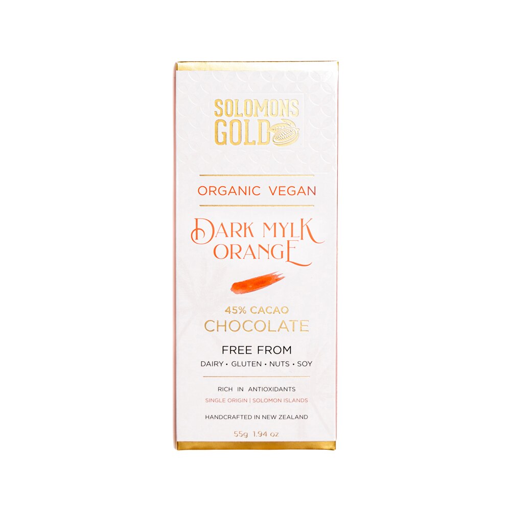 Solomons Gold Org Choc Dark Mylk Orange 55g