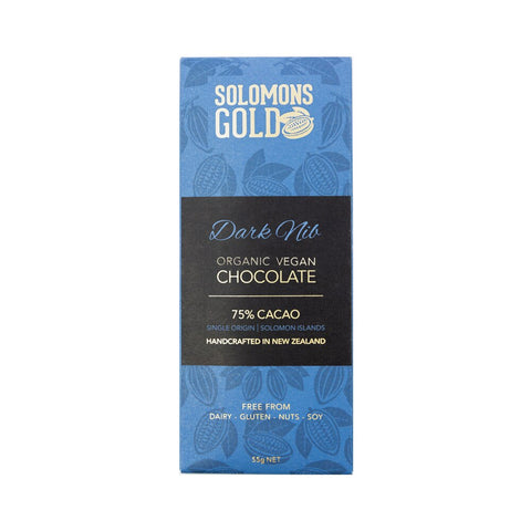 Solomons Gold Org Choc Dark Nib 55g