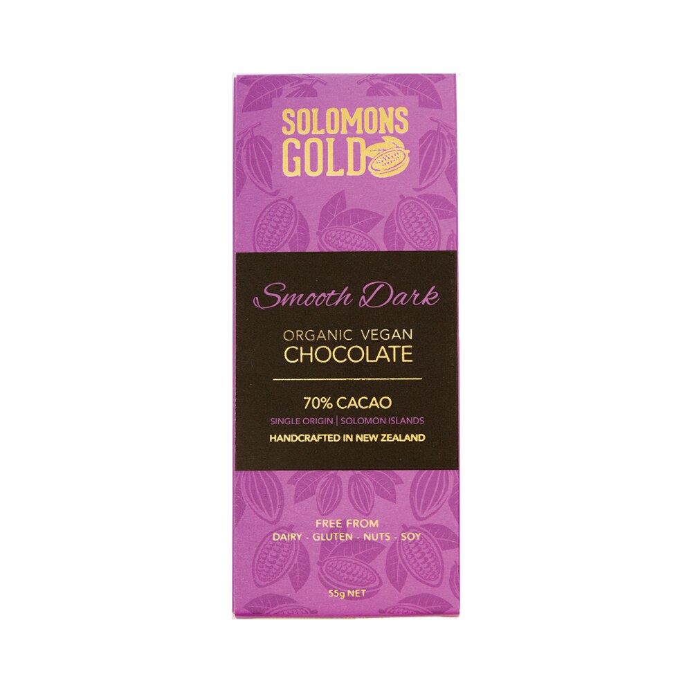 Solomons Gold Org Choc Dark Smooth 55g