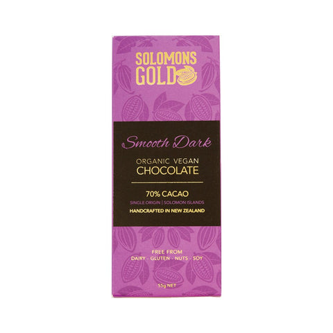 Solomons Gold Org Choc Dark Smooth 55g
