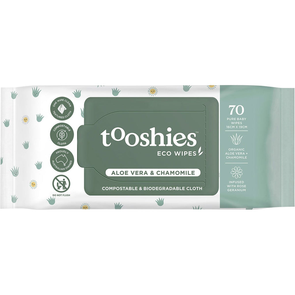 Eco Baby Wipes Aloe Vera & Chamomile 70pk