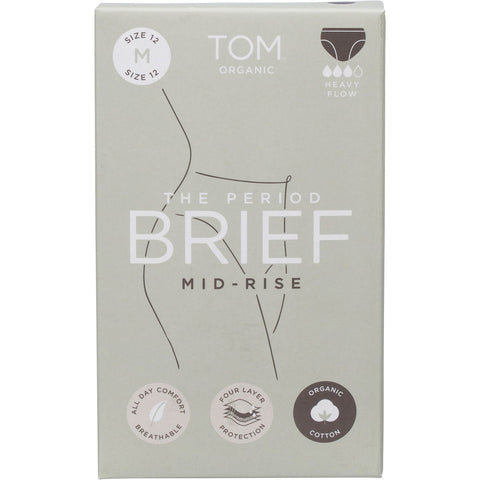 The Period Brief Mid Rise Black Medium x8