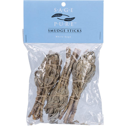 Sage Pure Smudge Stick White Sage Small 8cm 3pk