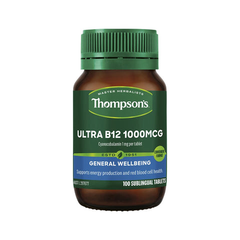 Thompsons Ultra B12 1000mcg Sublingual 100t