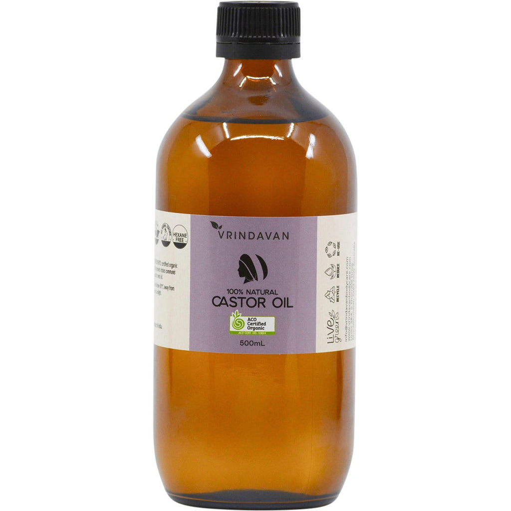 Castor Oil 100% Natural - Amber Glass Bottle 500ml