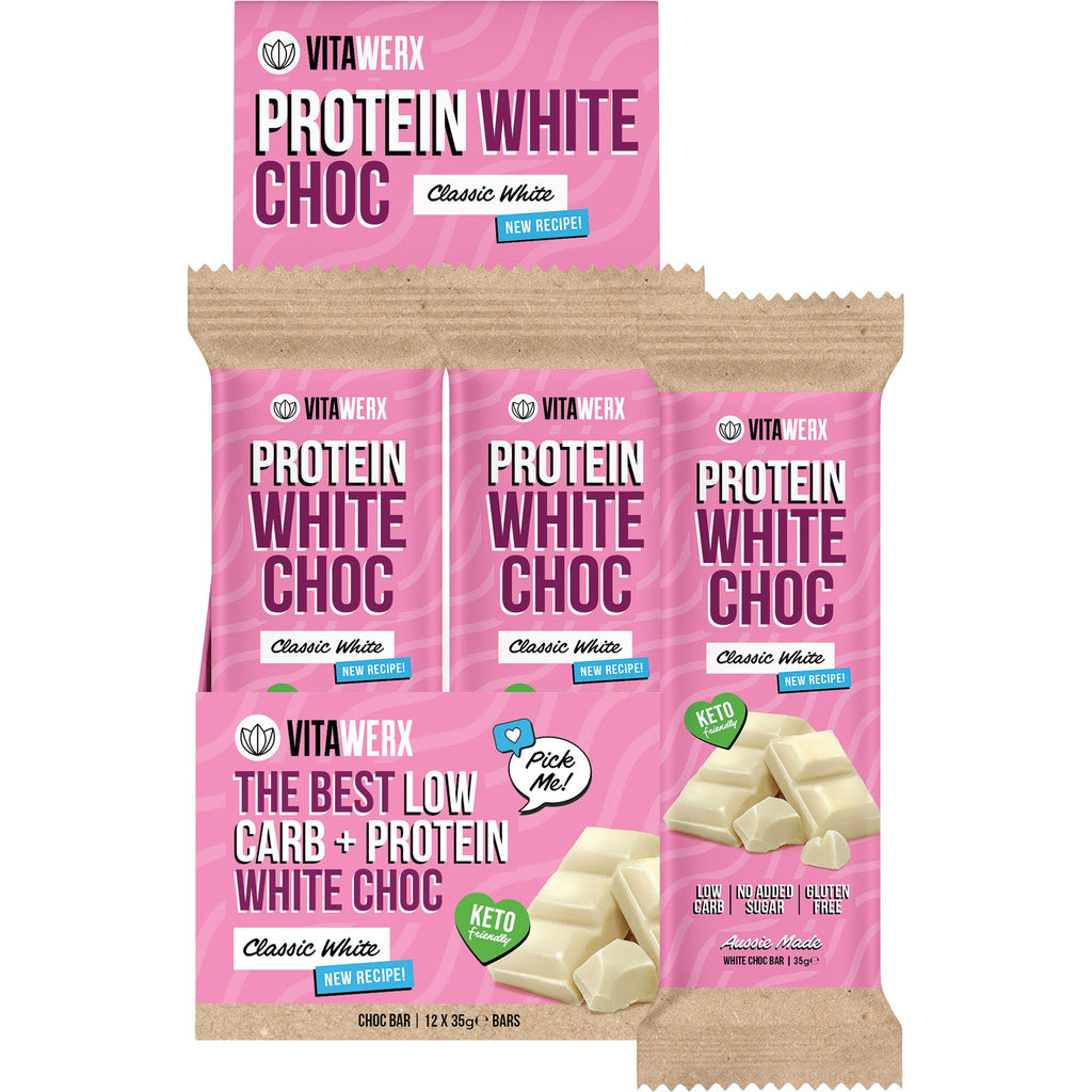 Protein White Choc Bar 12x35g