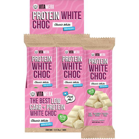 Protein White Choc Bar 12x35g