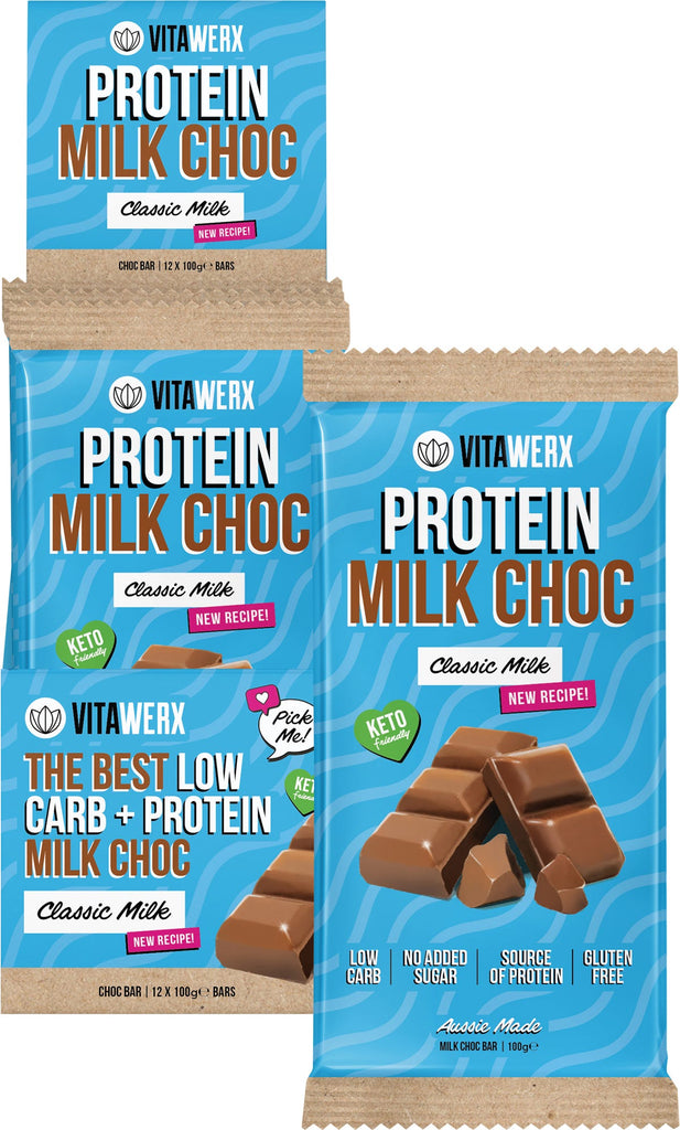 Protein Milk Choc Bar 12x100g