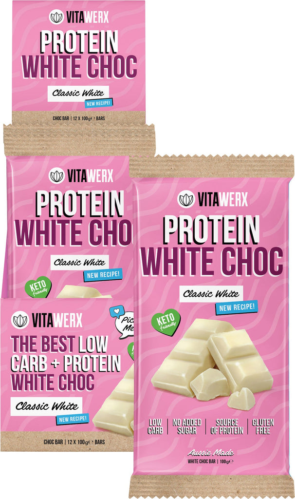 Protein White Choc Bar 12x100g