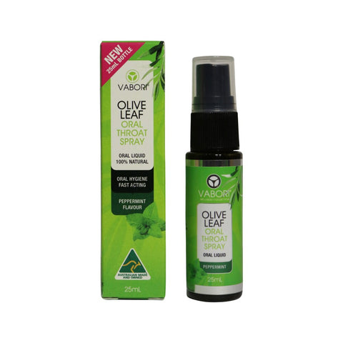 Vabori Olive Leaf Throat Spray Peppermint 25ml