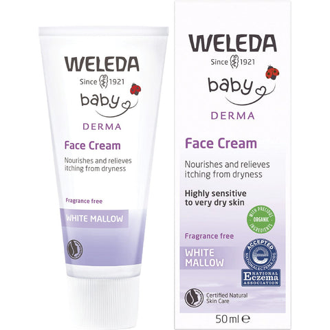 Baby Derma Face Cream White Mallow Fragrance Free 50ml