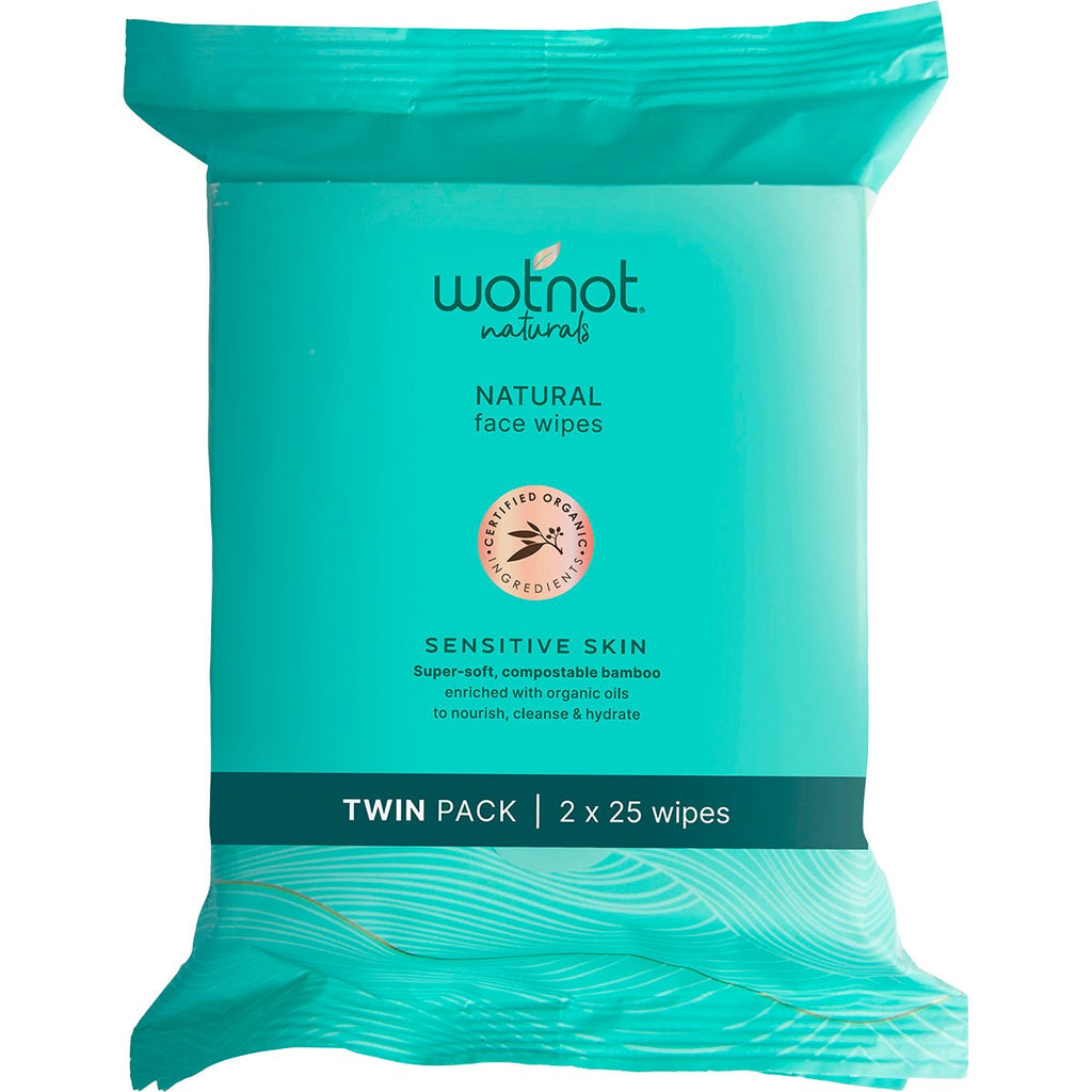 Natural Face Wipes Sensitive Twin Pack x2