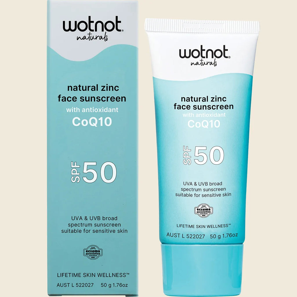 Natural Zinc Face Sunscreen SPF50 with antioxidant CoQ10 50g