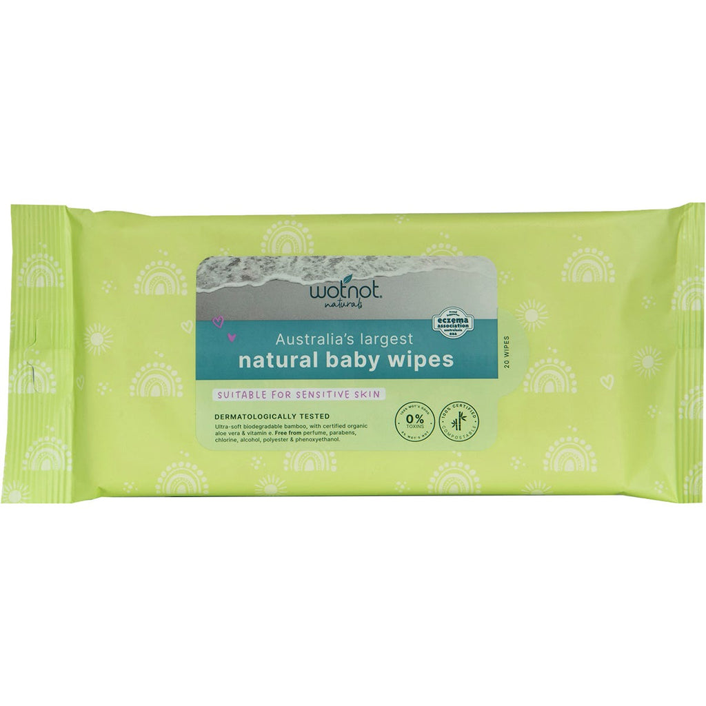 Natural Baby Wipes for Case Refill Pack 20pk