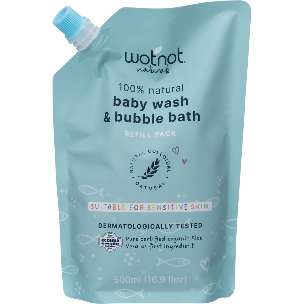 Baby Wash & Bubble Bath Refill Pack For Sensitive Skin 500ml