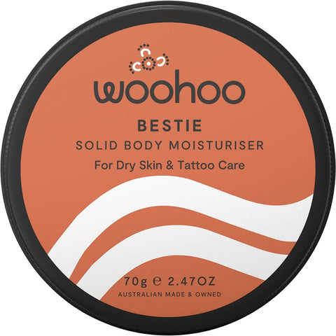 Bestie Solid Body Moisturiser Tin Dry Skin & Tattoo Care 70g