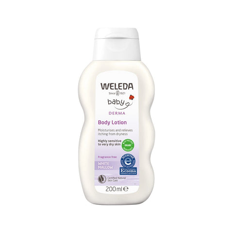 Weleda Baby Derma Body Lotion White Mallow Frag Free 200ml
