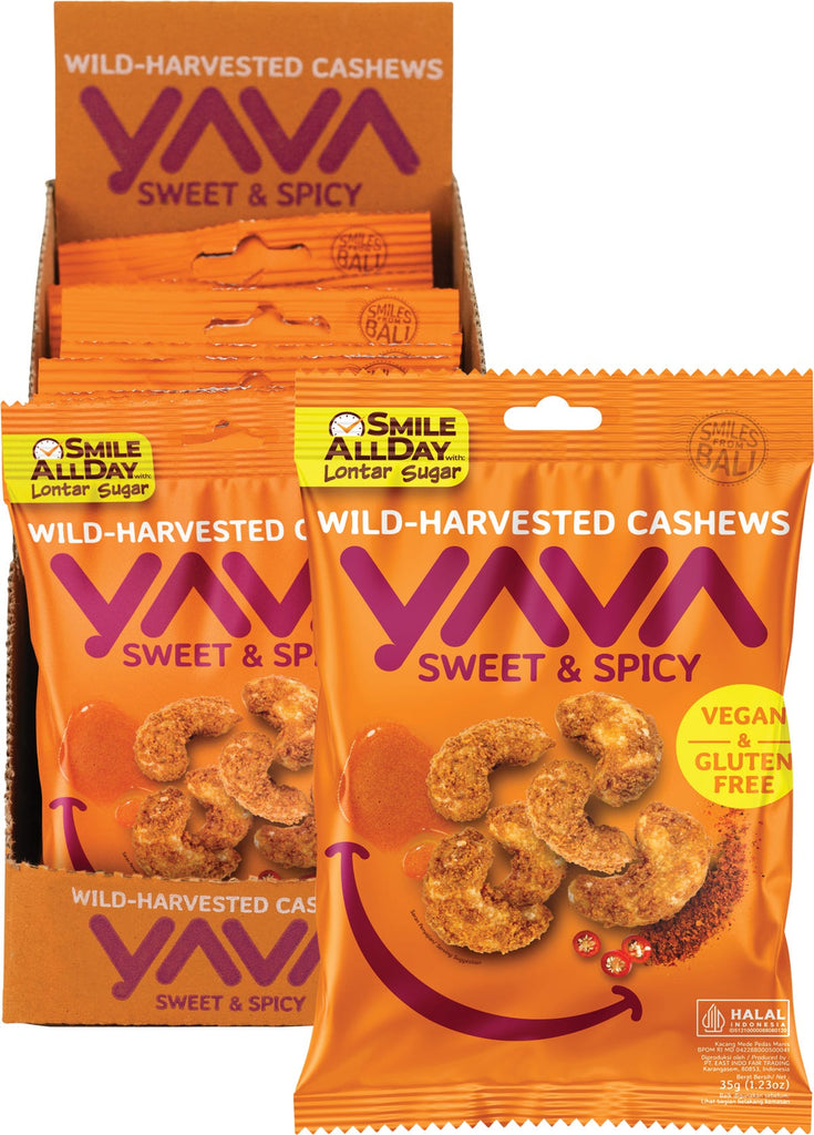 Wild-Harvested Cashews Sweet & Spicy 10x35g